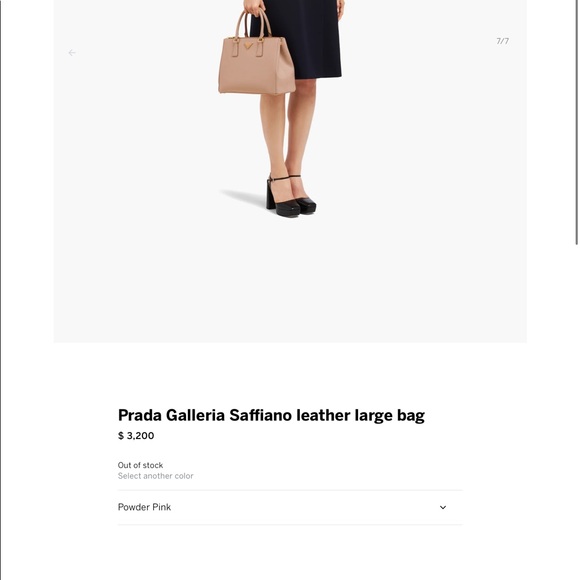 PRADA GALLERIA Saffiano Large bag in powder pink (SOLD) - Picture 12 of 12